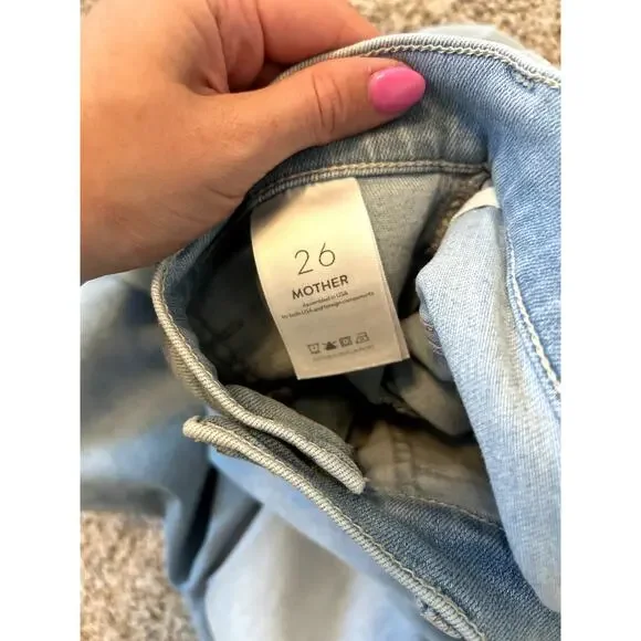 MOTHER Denim The Wrapper Patch Springy Ankle Pants in Chill Pill - Picture 7 of 8